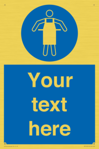 Custom Protective Apron Required Sign